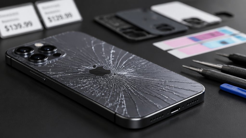 zepsuta tylna pokrywa iPhone'a