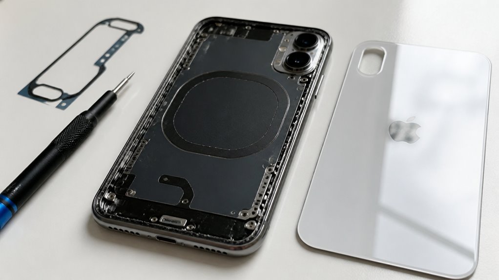 wymiana tylnej szyby iPhone'a
